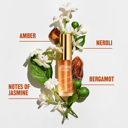 Jovan Musk for Women Perfume Oil 0.33 fl oz (Pack of 1), Sexy Perfume Oil for Women, Notes of Jasmine, Amber, and Neroli..