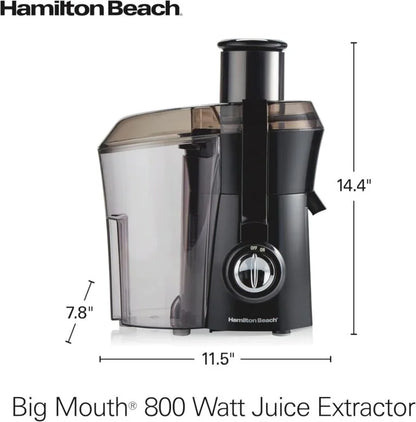 Hamilton Beach Juicer Machine, Big Mouth Large 3” Feed Chute for Whole Fruits and Vegetables