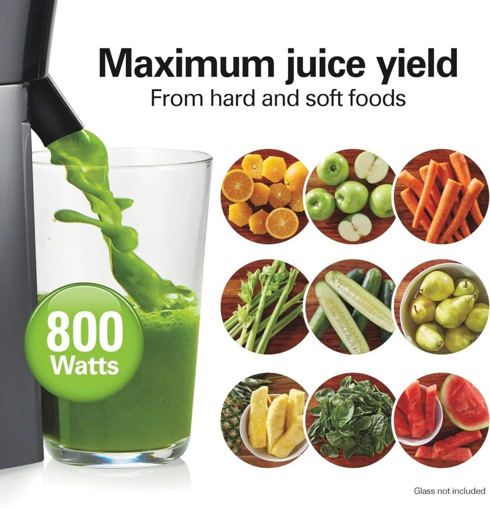 Hamilton Beach Juicer Machine, Big Mouth Large 3” Feed Chute for Whole Fruits and Vegetables