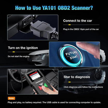 KINGBOLEN OBD2 Scanner YA101 Code Reader, Universal Automotive Engine..