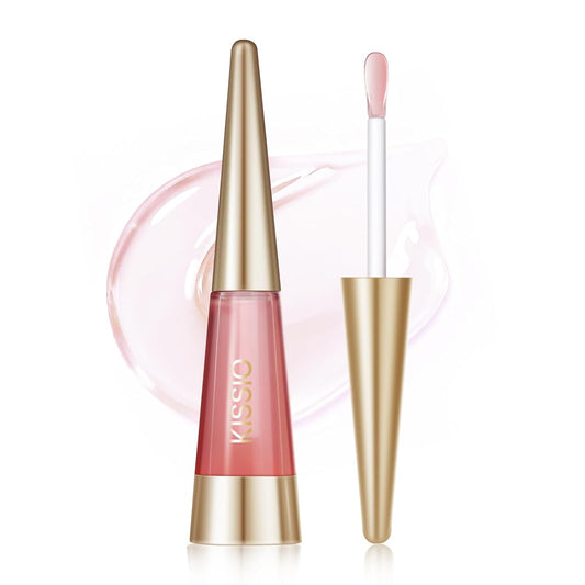 KISSIO Spicy Lip Plumper,0.3 oz (9 ml), Lip Gloss with Ginger and Peptides | Maximum Extra Strength..