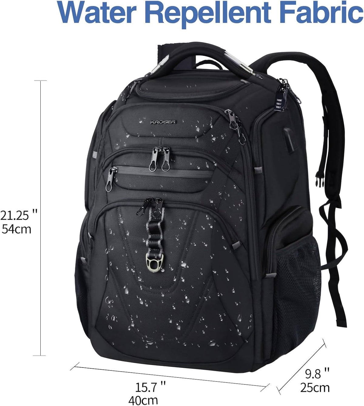 KROSER TSA Friendly Travel Laptop Backpack 18.4 inch XXXL Gaming Backpack Water..