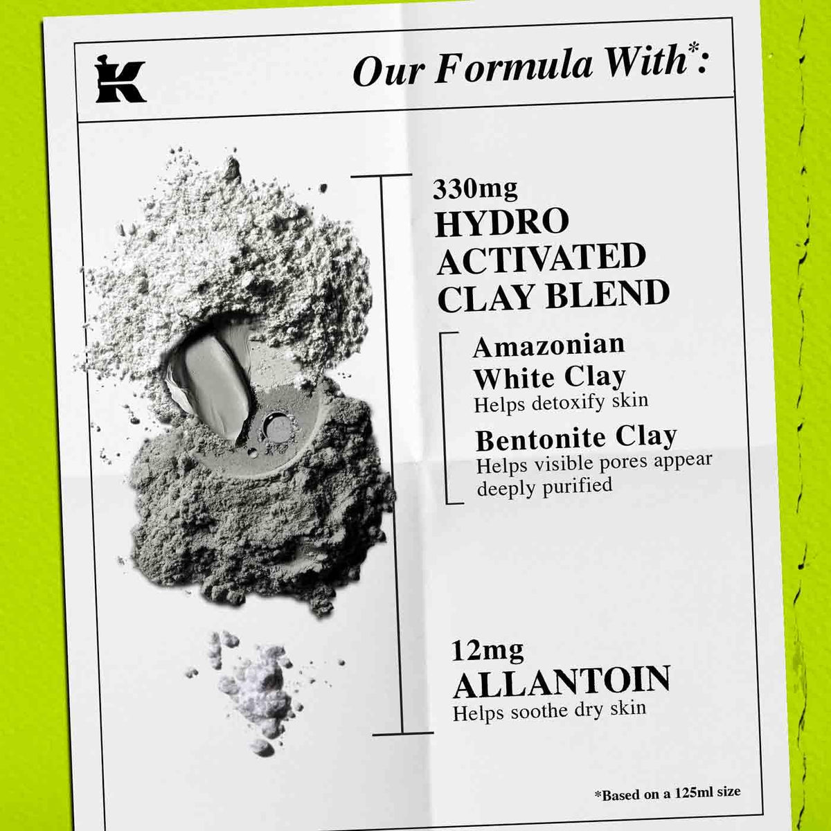 Kiehl's - Rare Earth Deep Pore Cleansing Mask, Visbily Minimizes Pores