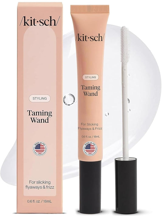 Kitsch Hair Taming Wand - Fly Away Stick For Hair with Biotin, Aloe &amp; Vitamin E | Clear Hair Mascara for Flyaways..