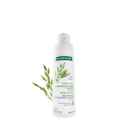 Klorane Dry Shampoo with Oat Milk - Non-Aerosol, Style - Eco-Friendly Powder