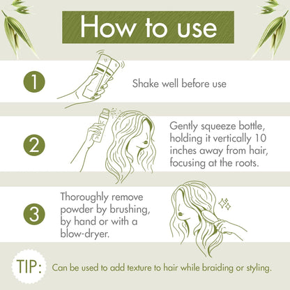 Klorane Dry Shampoo with Oat Milk - Non-Aerosol, Style - Eco-Friendly Powder