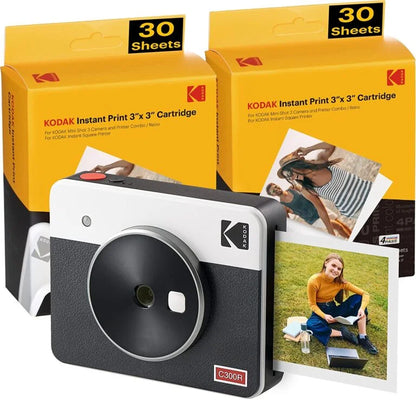Kodak Mini Shot 3 Retro -Instant Camera & Photo Printer, Compatible with iOS, Android & Bluetooth,