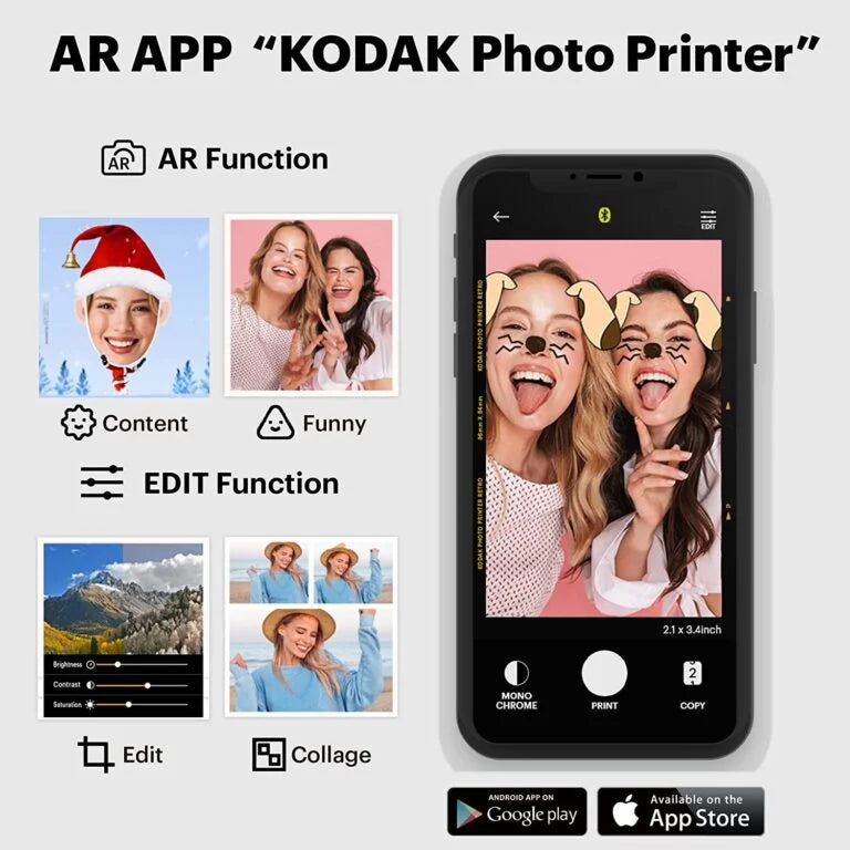 Kodak Mini Shot 3 Retro -Instant Camera & Photo Printer, Compatible with iOS, Android & Bluetooth,