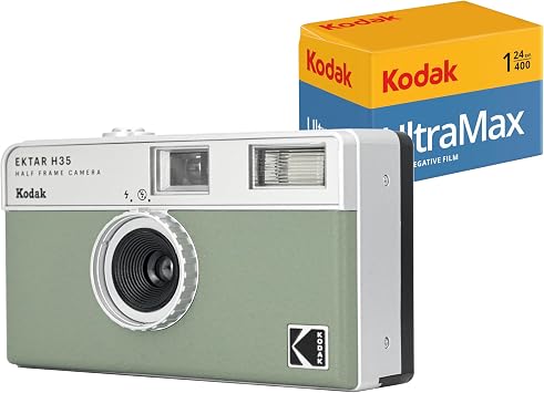 KODAK EKTAR H35 Half Frame Film Camera, 35mm, Reusable, Focus-Free, Lightweight..