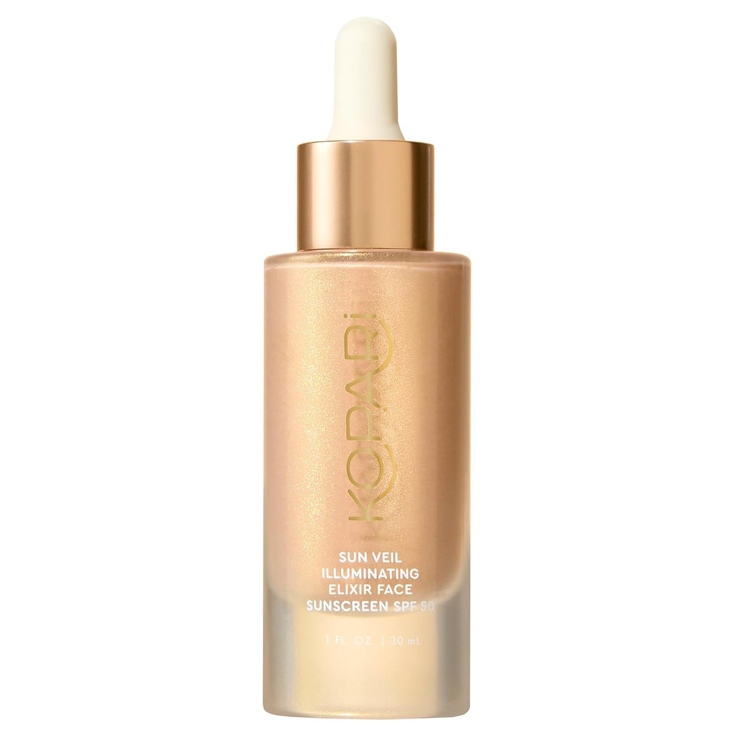 Kopari Sun Veil Illuminating Elixir Face Sunscreen SPF 38 | Lightweight Face Sunscreen with Shea Butter & Mica..