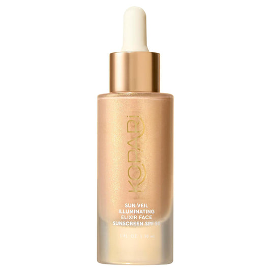 Kopari Sun Veil Illuminating Elixir Face Sunscreen SPF 38 | Lightweight Face Sunscreen with Shea Butter & Mica..