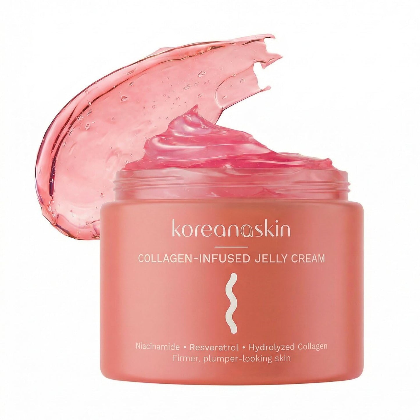 Collagen Jelly Cream - Niacinamide & Resveratrol Formula - Korean Moisturizer for Glass Skin - 3.9oz
