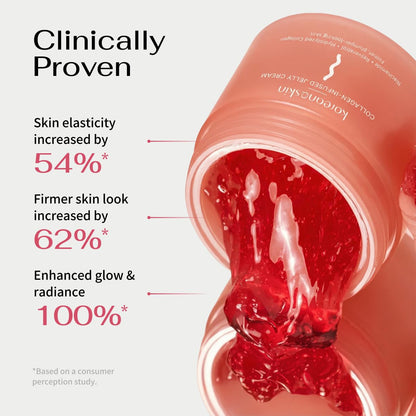 Collagen Jelly Cream - Niacinamide & Resveratrol Formula - Korean Moisturizer for Glass Skin - 3.9oz