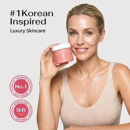 Collagen Jelly Cream - Niacinamide & Resveratrol Formula - Korean Moisturizer for Glass Skin - 3.9oz