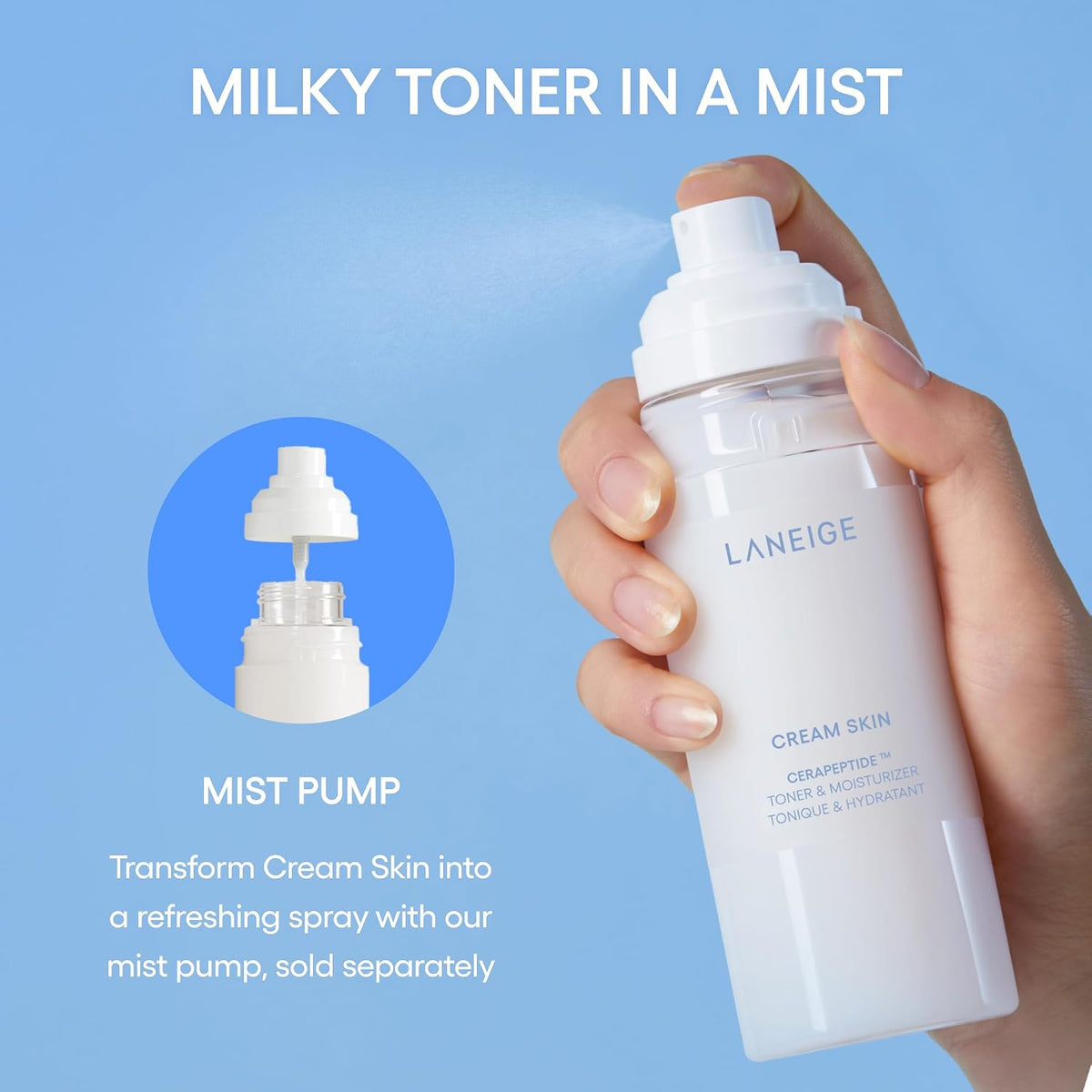 LANEIGE Cream Skin Face Hydrating Milky Toner | Korean Toner & Moisturizer