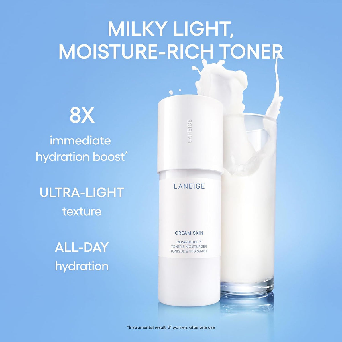 LANEIGE Cream Skin Face Hydrating Milky Toner | Korean Toner & Moisturizer
