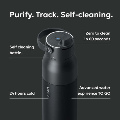 LARQ PureVis 2 Self Cleaning Water Bottle - UV Water Purifier with Filter Straw