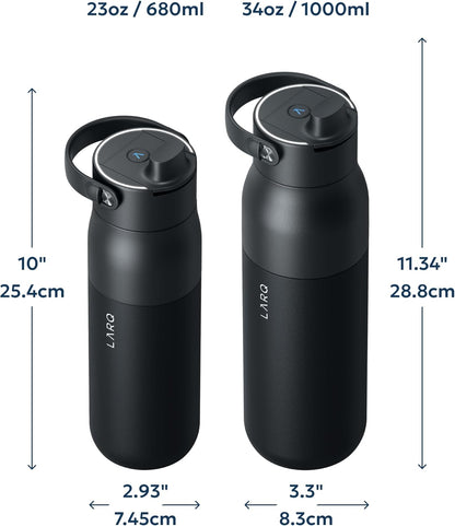 LARQ PureVis 2 Self Cleaning Water Bottle - UV Water Purifier with Filter Straw