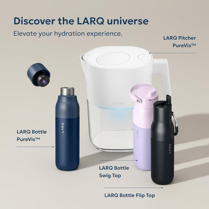 LARQ PureVis 2 Self Cleaning Water Bottle - UV Water Purifier with Filter Straw