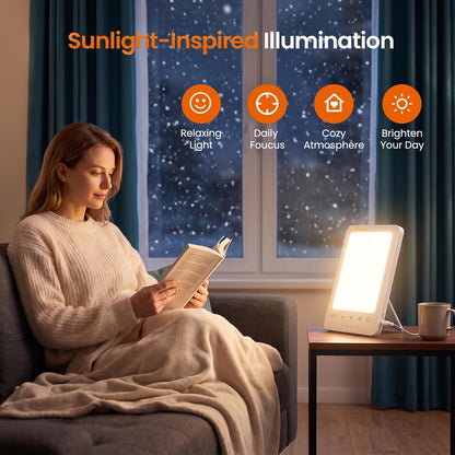 10000 Lux Full Spectrum Sun Lamp, UV-Free Natural Daylight Lamp for Home Office..