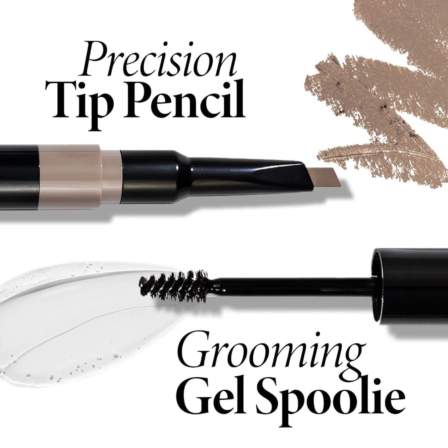 LAURA GELLER NEW YORK Sculpt-n-Stay 2-in-1 Waterproof Eyebrow Pencil & Brow Gel – Taupe – Fills Sparse Brows, Defines & Sets..