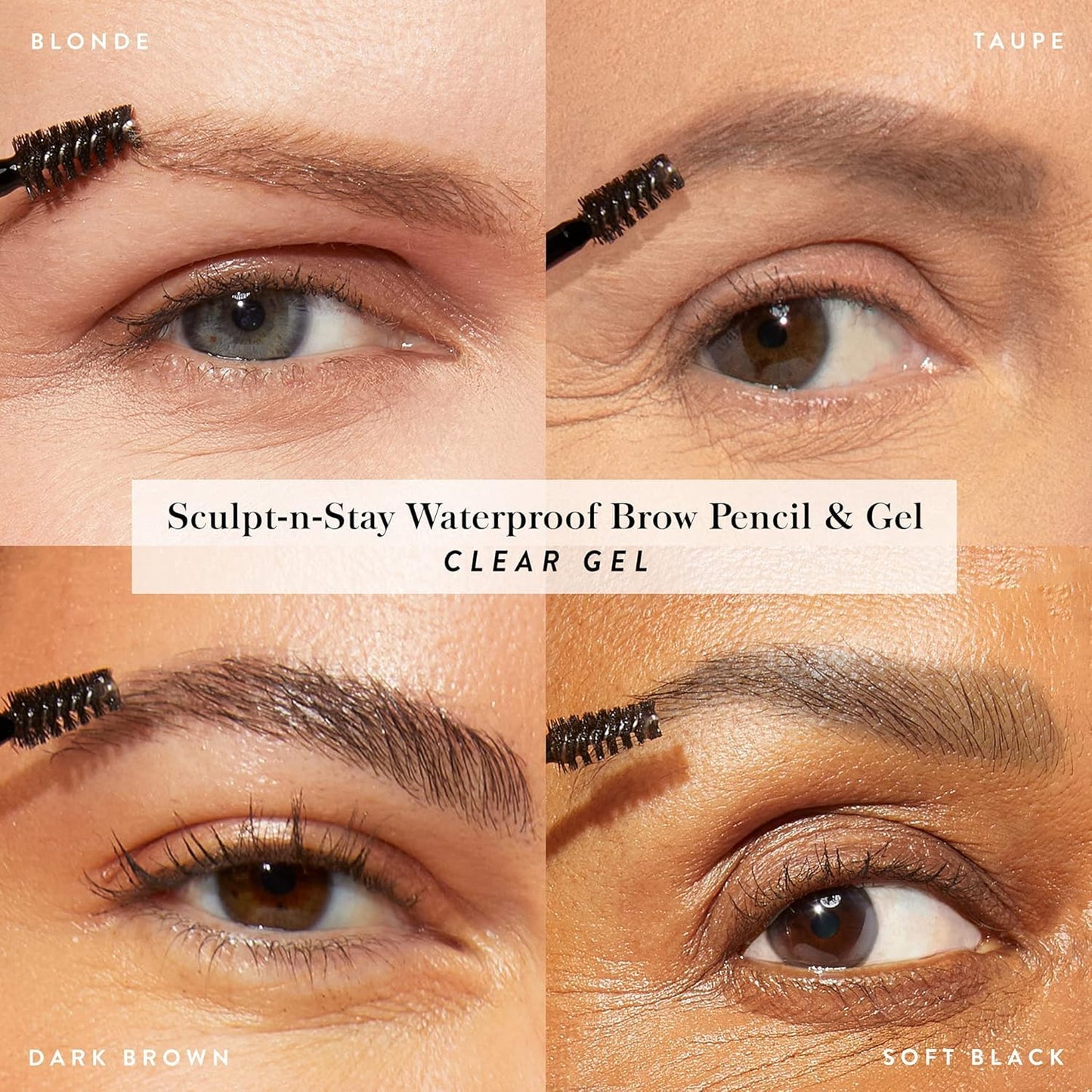 LAURA GELLER NEW YORK Sculpt-n-Stay 2-in-1 Waterproof Eyebrow Pencil & Brow Gel – Taupe – Fills Sparse Brows, Defines & Sets..