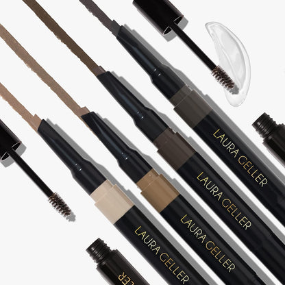 LAURA GELLER NEW YORK Sculpt-n-Stay 2-in-1 Waterproof Eyebrow Pencil & Brow Gel – Taupe – Fills Sparse Brows, Defines & Sets..
