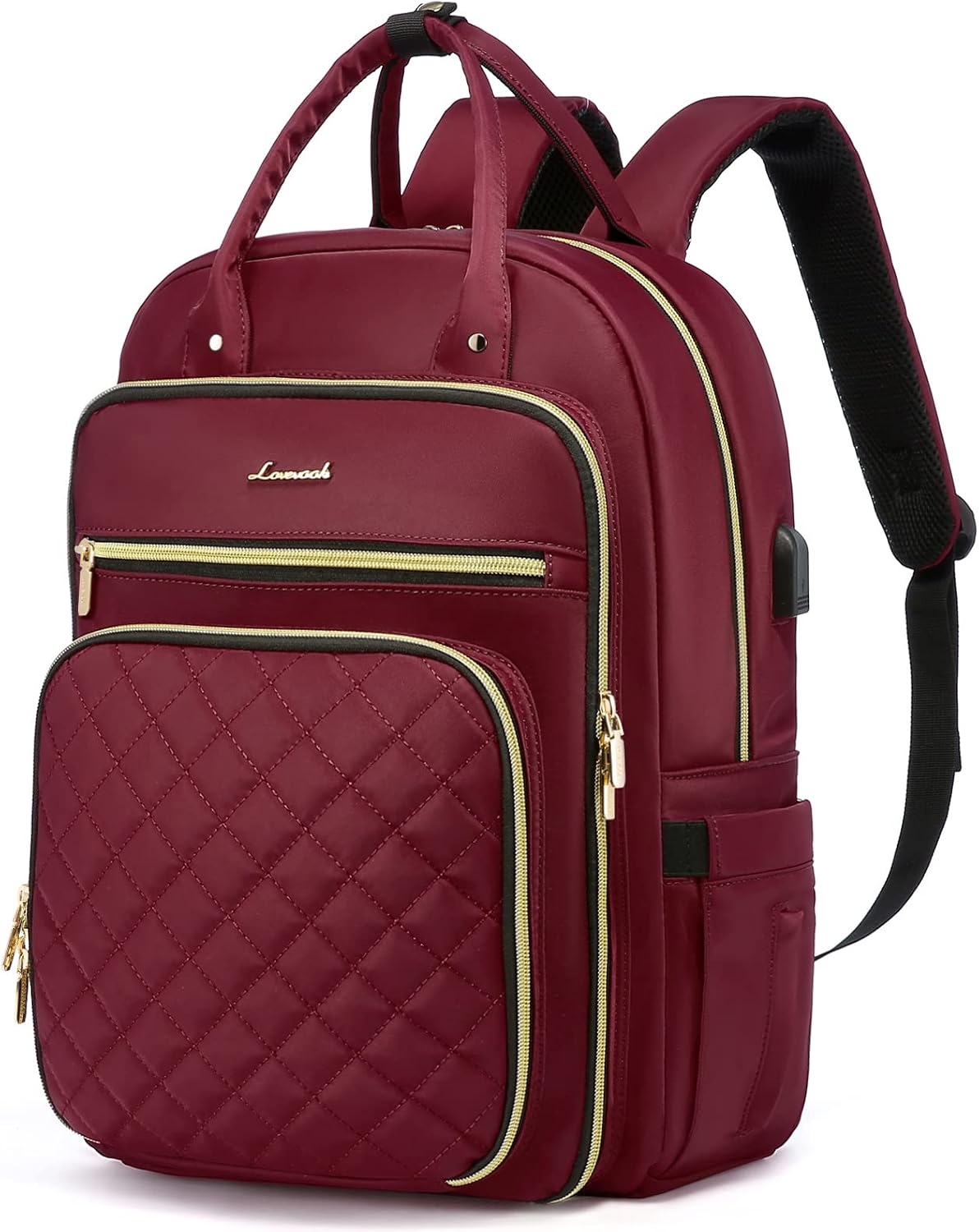 LOVEVOOK Laptop Backpack for Women, Computer Bag with USB Charging Port, Fits 15.6" Laptop..