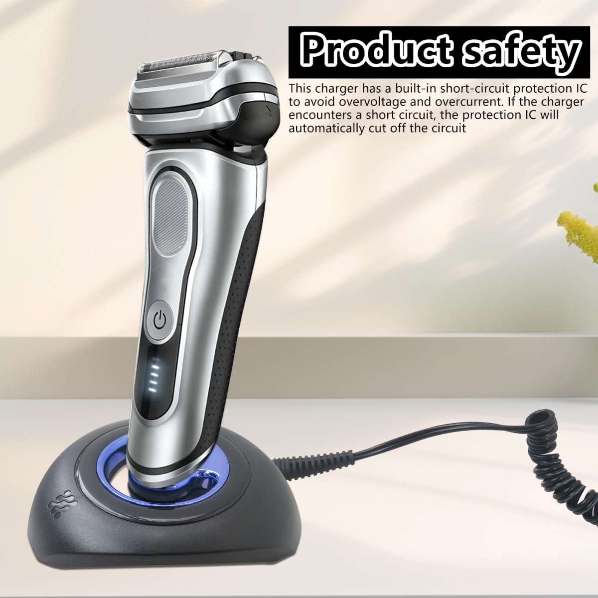 Shaver Charger and Charging Stand for Braun Series 9 8 7 5 3 6, Charger Base for Braun S3 S6 S7 S8 S5 S9 ..