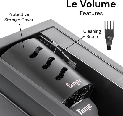 L'ANGE HAIR Le Volume 2-in-1 Titanium Blow Dryer Brush | Frizz Control Blowout Hair Dryer Brush For Drying And Straightening | Black - 60mm