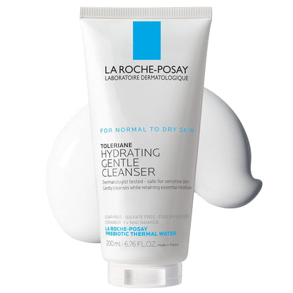 La Roche-Posay Toleriane Hydrating Gentle Face Cleanser, Hydrating Facial Cleanser With Niacinamide + Ceramides..