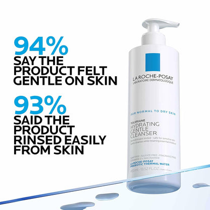 La Roche-Posay Toleriane Hydrating Gentle Face Cleanser, Hydrating Facial Cleanser With Niacinamide + Ceramides..