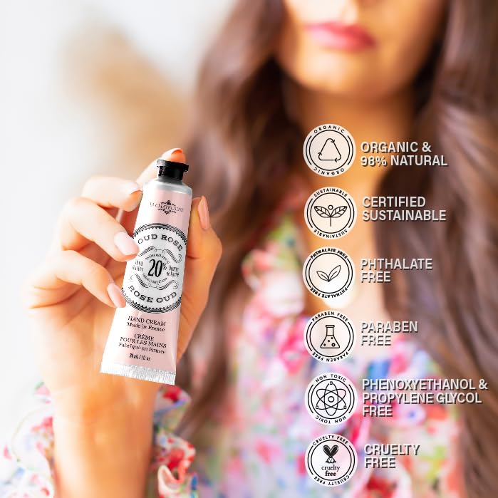 La Chatelaine 20% Shea Butter Hand Cream Travel Size, New Scent, Organic Argan Oil, Moisturizing..