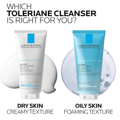 La Roche-Posay Toleriane Hydrating Gentle Face Cleanser, Hydrating Facial Cleanser With Niacinamide + Ceramides..
