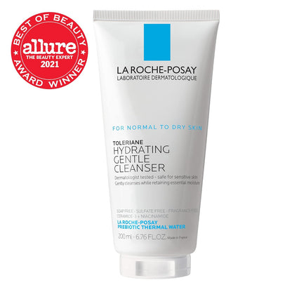La Roche-Posay Toleriane Hydrating Gentle Face Cleanser, Hydrating Facial Cleanser With Niacinamide + Ceramides..