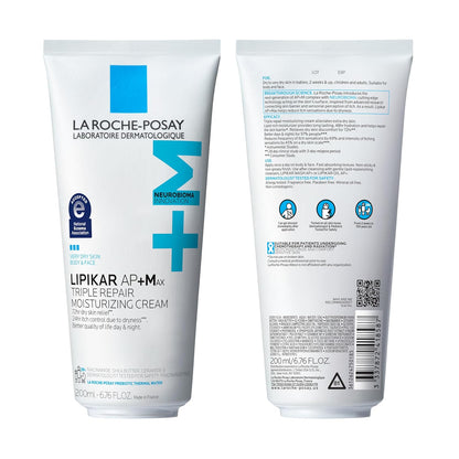 La Roche-Posay Lipikar AP+MAX Triple Repair Moisturizing Body Cream | Face &amp; Body Lotion for Dry Skin..