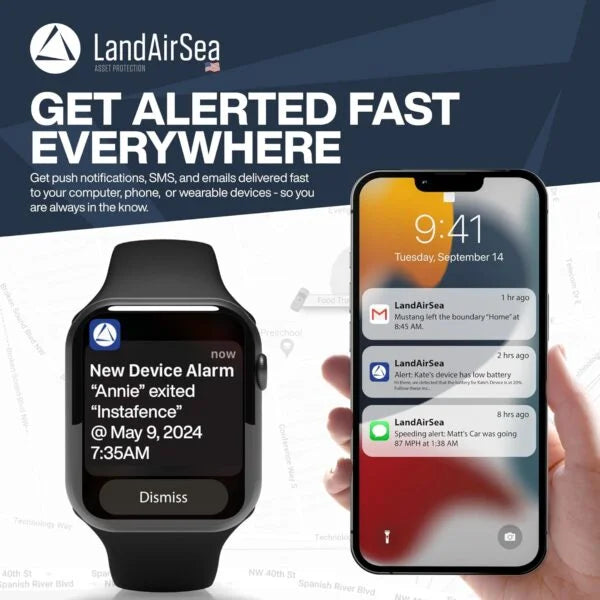 LandAirSea 54 GPS Tracker – Made in the USA from Domestic & Imported Parts