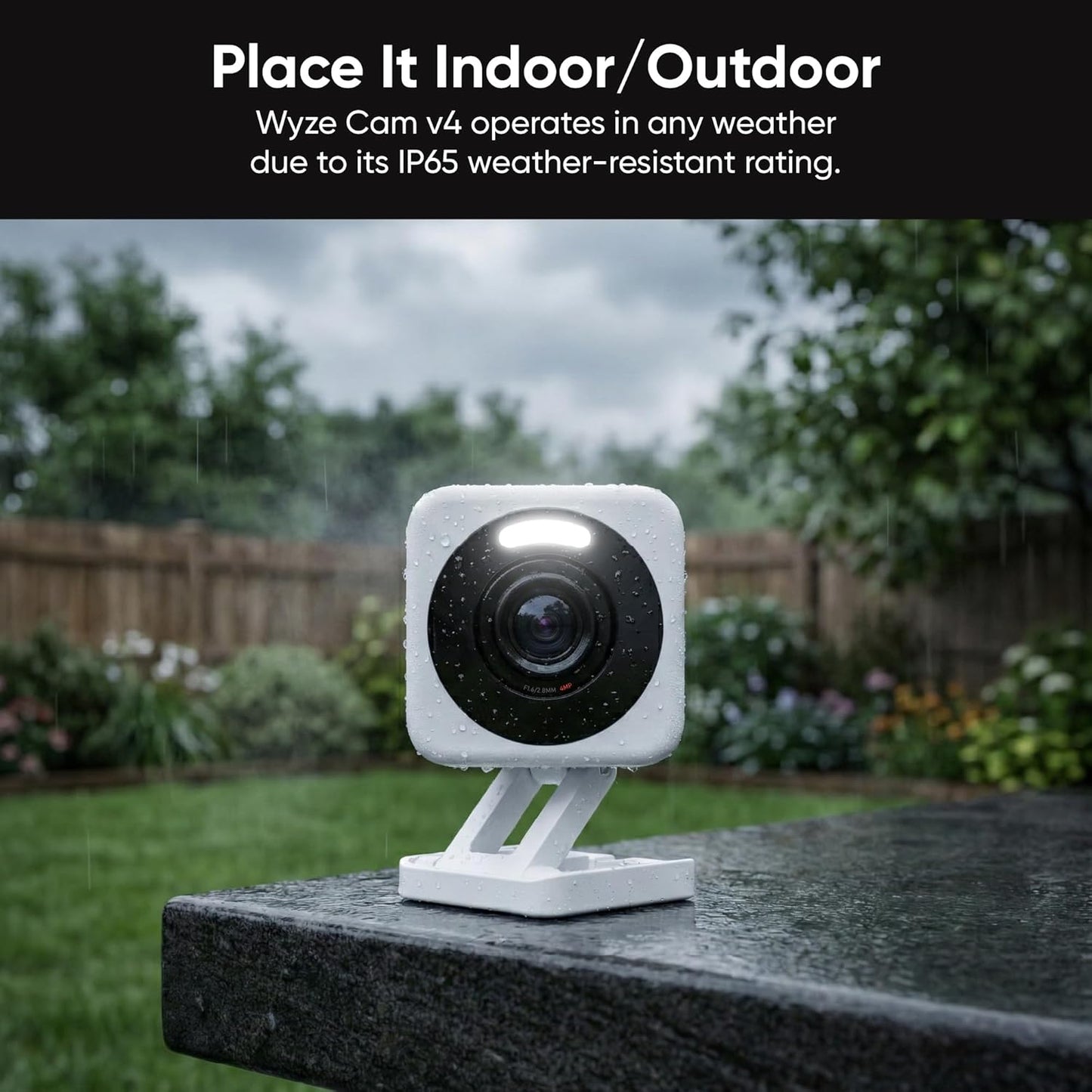WYZE Cam v4 (Latest Model), 2.5K AI Security Camera, Indoor/Outdoor Cameras for Home Security