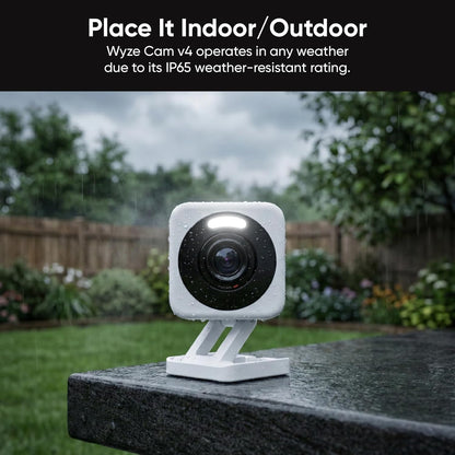 WYZE Cam v4 (Latest Model), 2.5K AI Security Camera, Indoor/Outdoor Cameras for Home Security