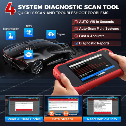 Launch CRP123E V2.0 OBD2 Scanner, Lifetime F-Ree WiFi Update Scan Tool..