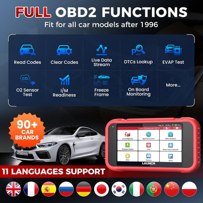 Launch CRP123E V2.0 OBD2 Scanner, Lifetime F-Ree WiFi Update Scan Tool..