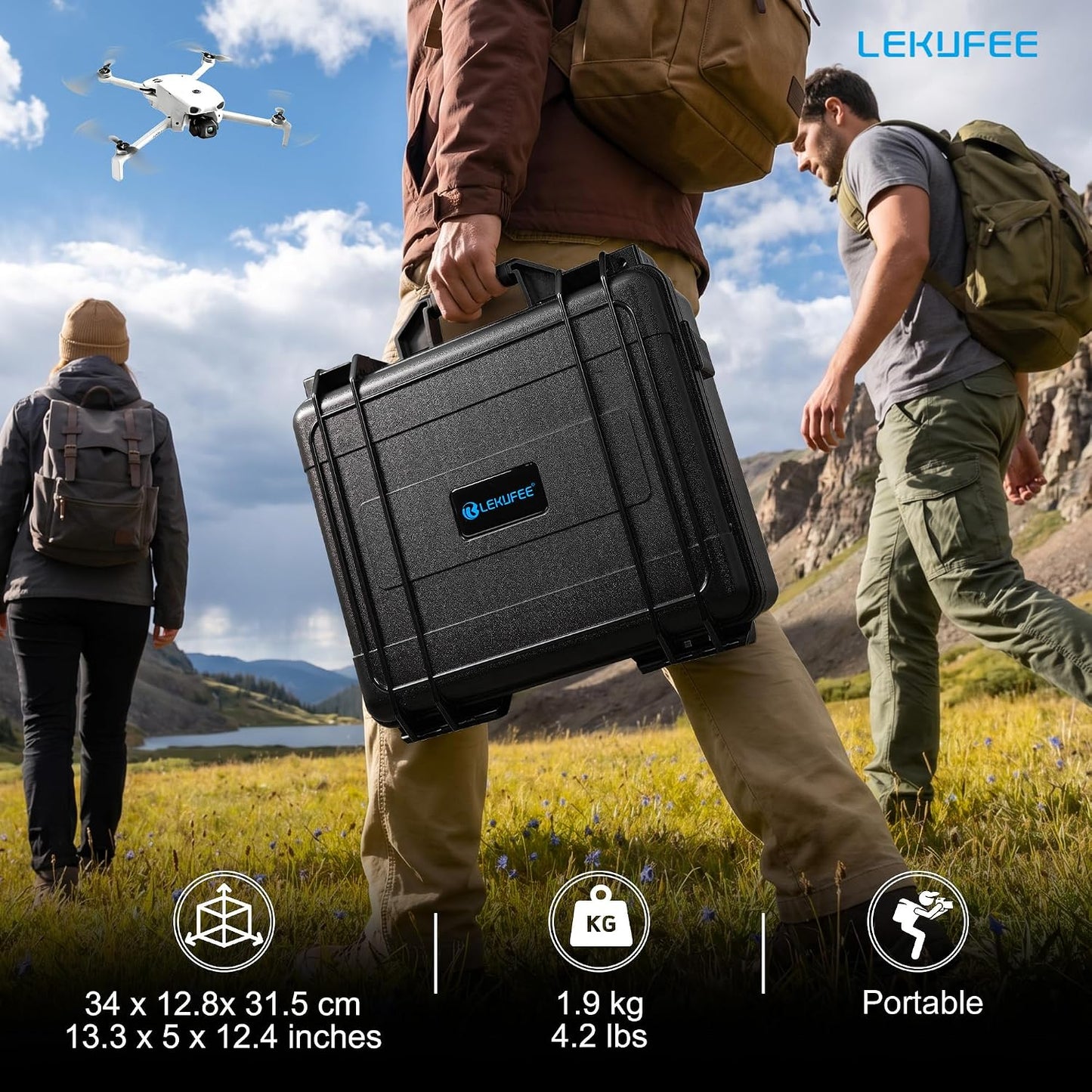 Lekufee Waterproof Hard Carrying Case for DJI Lito X1, Lito 1 Drone,(Case Only)..