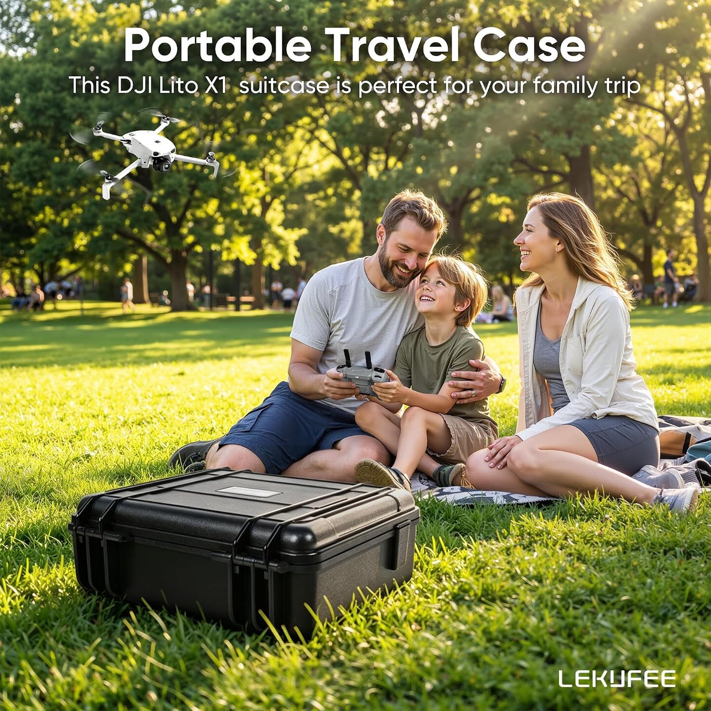 Lekufee Waterproof Hard Carrying Case for DJI Lito X1, Lito 1 Drone,(Case Only)..