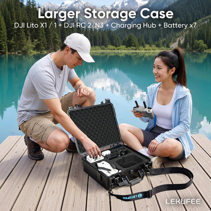 Lekufee Waterproof Hard Carrying Case for DJI Lito X1, Lito 1 Drone,(Case Only)..
