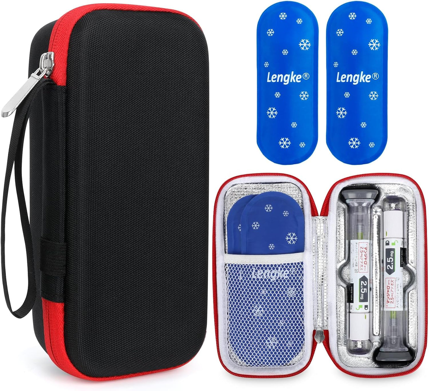 Leng Ke Portable Insulated Cooler Travel Case Compatible with Zepbound &amp; Mounjaro Injector Pens