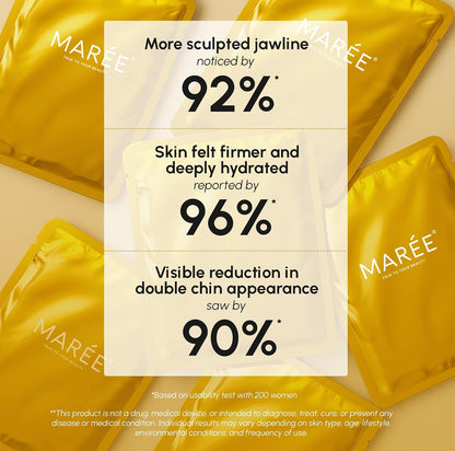 MAREE V Line Lifting Mask with 24K Gold – Deep Collagen Face Mask for Women – Jawline Shaper Mask with Retinol & Hyaluronic Acid..