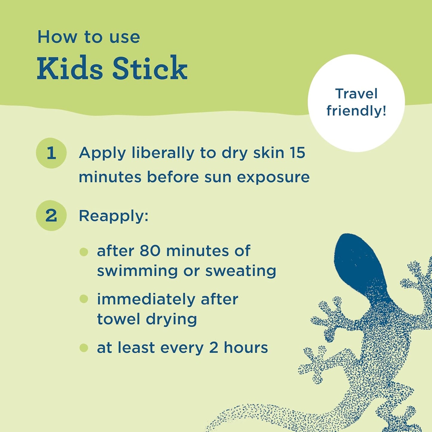 Blue Lizard Kids Mineral SPF 50 Sunscreen Stick, Zinc Oxide, 100% Mineral Actives, Developed for Kids’ Sensitive Skin..