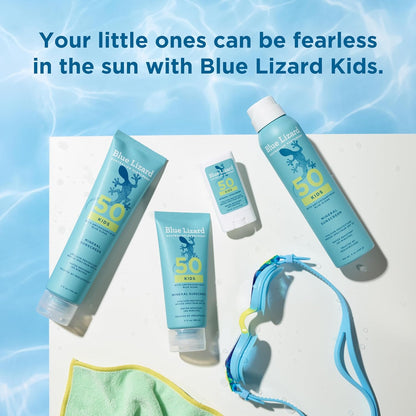Blue Lizard Kids Mineral SPF 50 Sunscreen Stick, Zinc Oxide, 100% Mineral Actives, Developed for Kids’ Sensitive Skin..