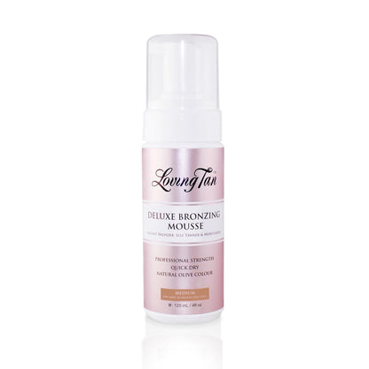 Loving Tan Deluxe Self Tanning Bronzing Mousse, Medium - Streak Free, Professional Quality Sunless Tanning..
