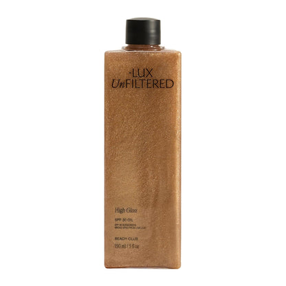 +Lux Unfiltered High Gloss N°30 Shimmer Body Oil with SPF 30 - Instant Bronze Shimmering Body Oil, Tanning Oil with SPF